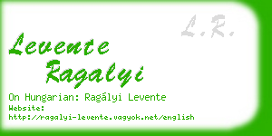 levente ragalyi business card